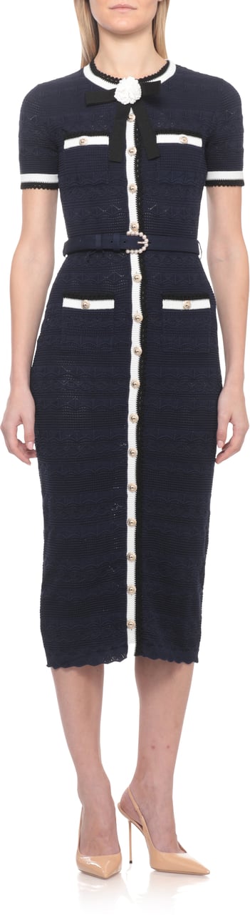 Self-Portrait Dresses Blue Navy