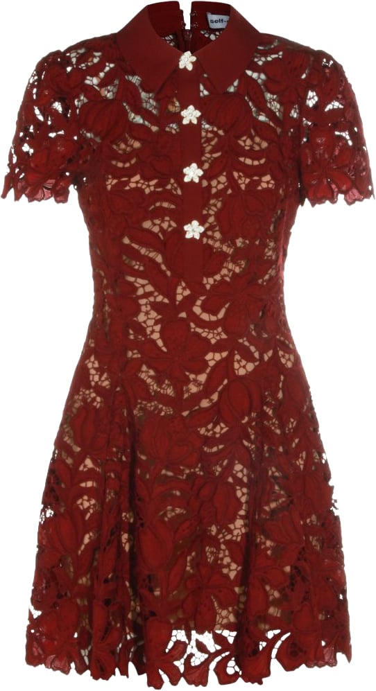 Self-Portrait Dresses Bordeaux Maroon