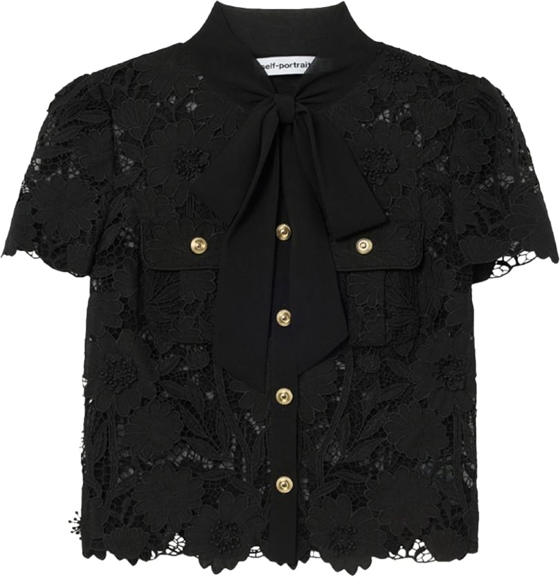 Self-Portrait Top Black Zwart