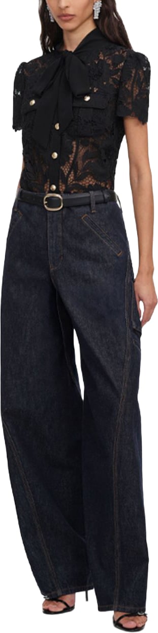 Self-Portrait Top Black Zwart