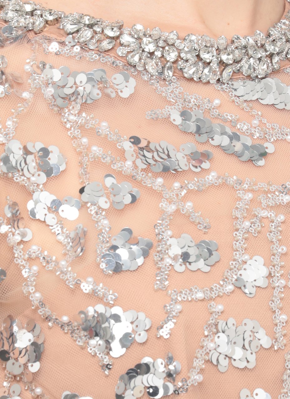 Self-Portrait Dresses Beige Wit