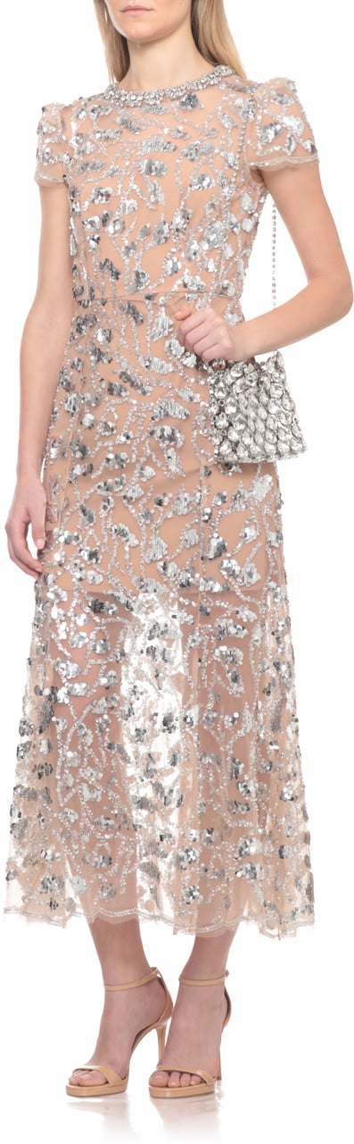 Self-Portrait Dresses Beige Wit