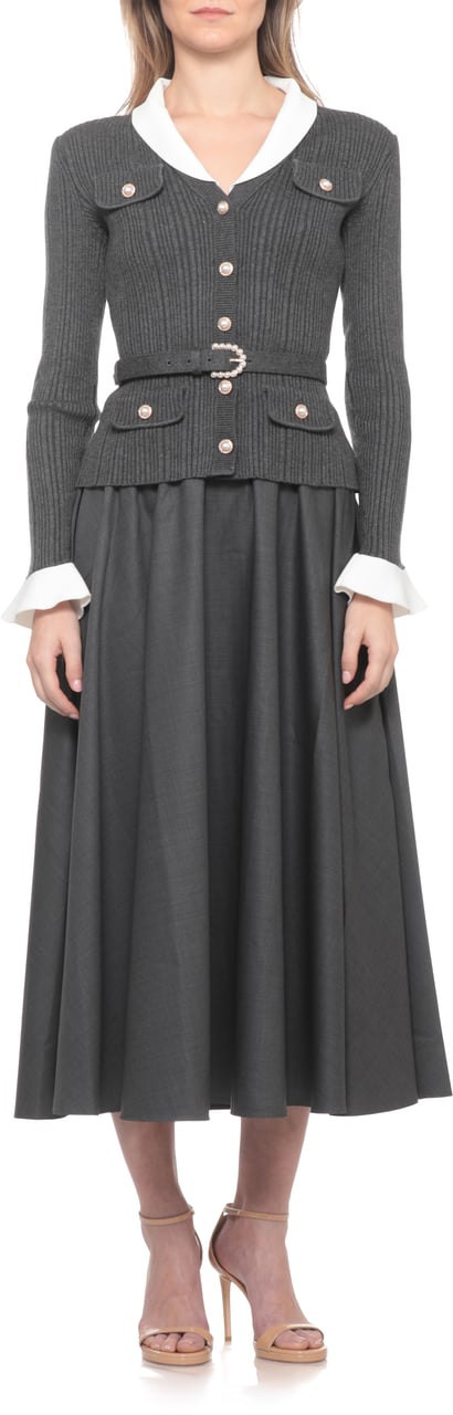 Self-Portrait Dresses Grey Donkergrijs