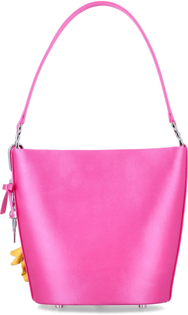 Self-Portrait Satin Bucket Bag Rosa Roze