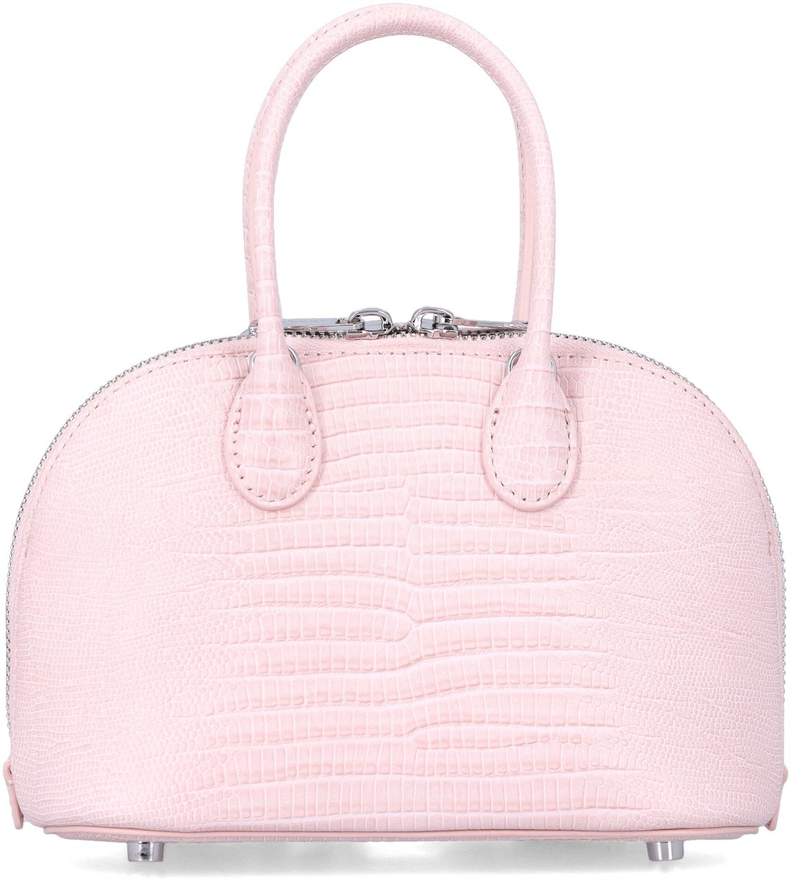 Self-Portrait Lizard Leather Toast Mini Bag Rosa Roze