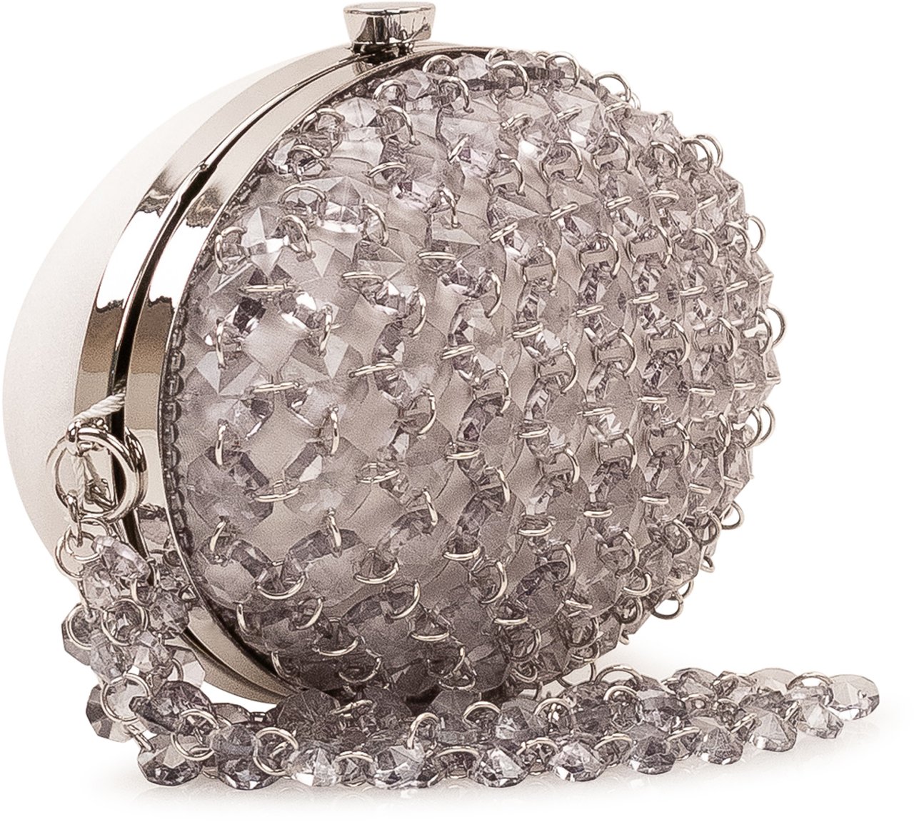 Self-Portrait Clutch Ovale con Applicazioni Cristallo Zilver