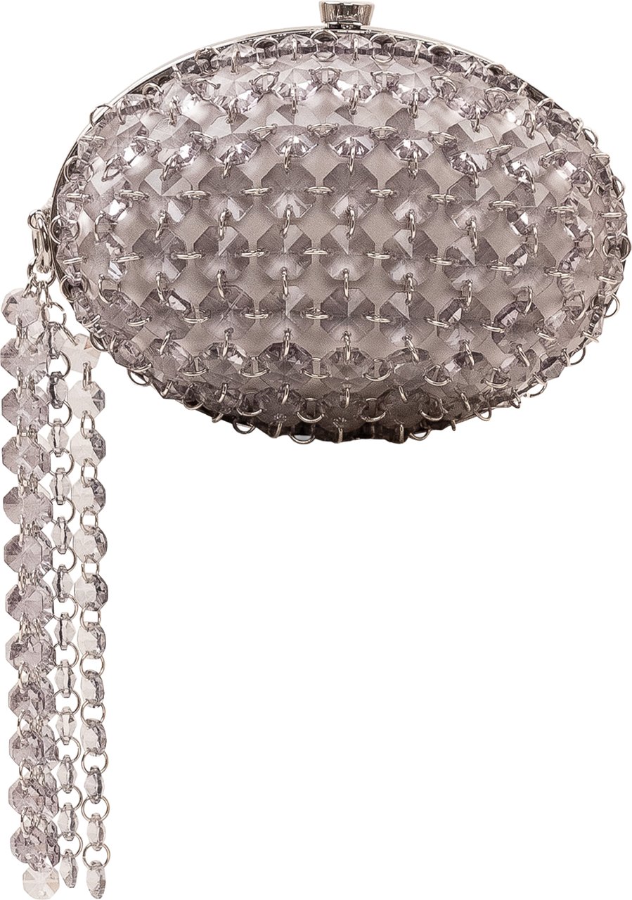 Self-Portrait Clutch Ovale con Applicazioni Cristallo Zilver