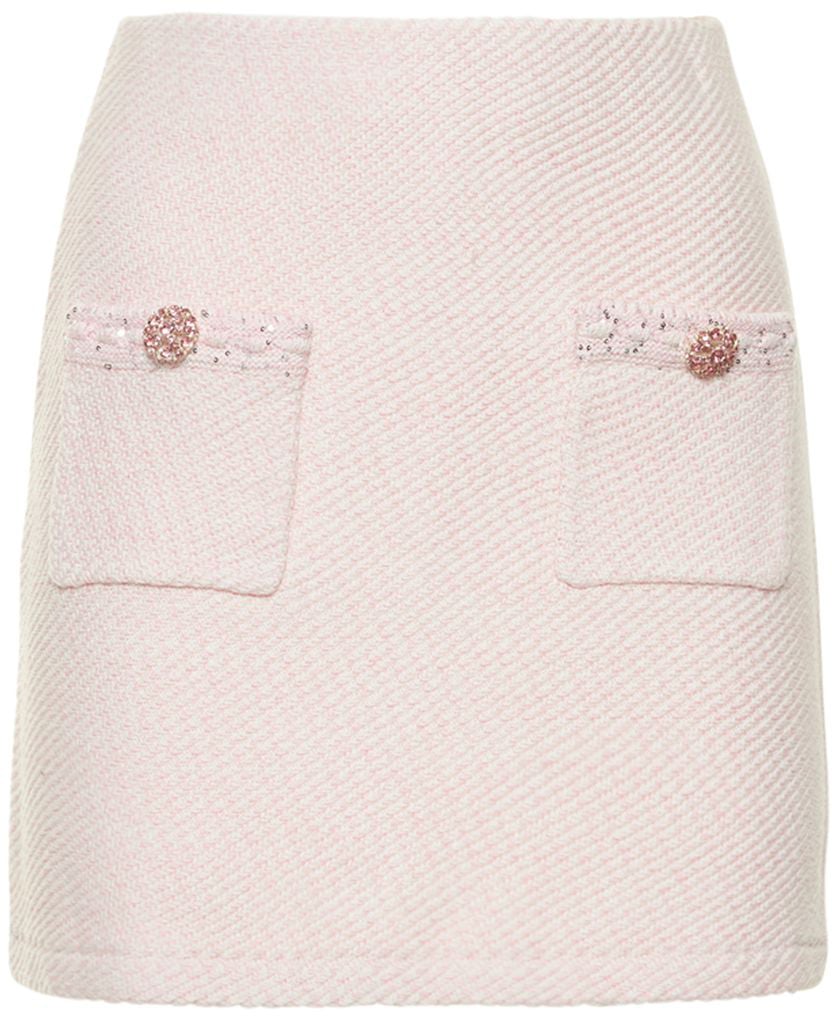 Self-Portrait Short pink skirt with pockets Roze