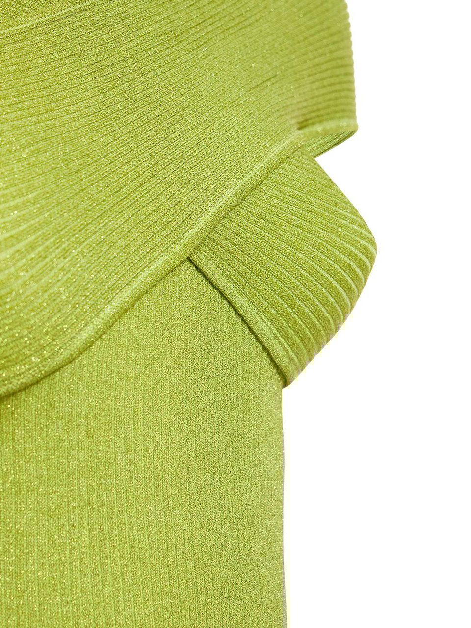 Self-Portrait Bright green top with wide neckline elegant Groen