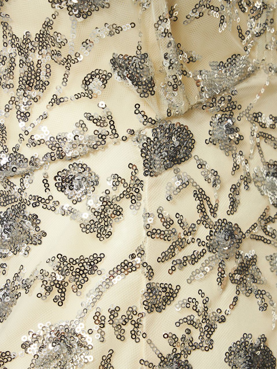 Self-Portrait Elegant long dress with puffed sleeves Beige