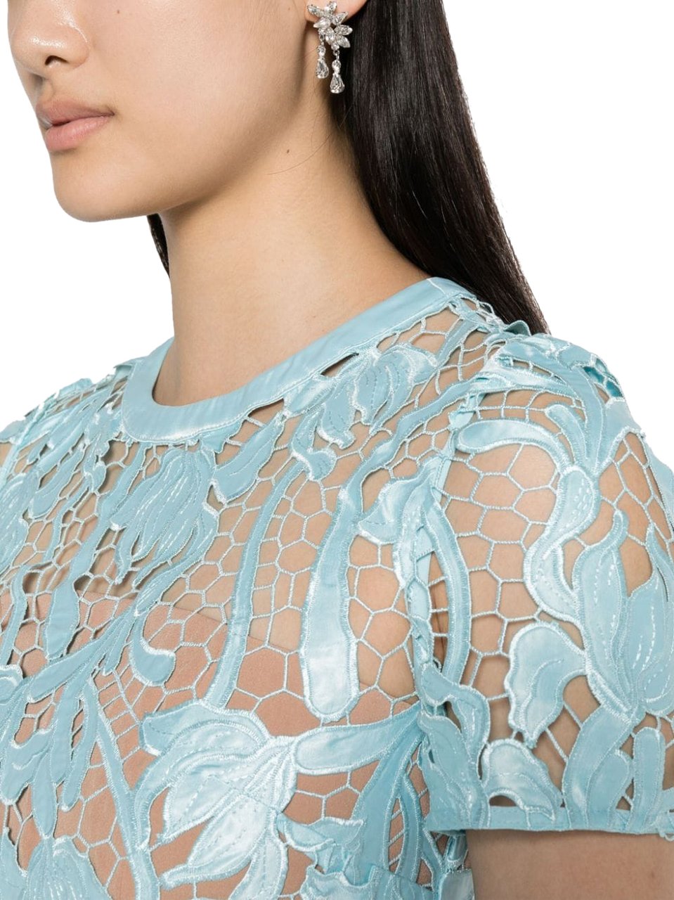 Self-Portrait Dresses Clear Blue Blauw