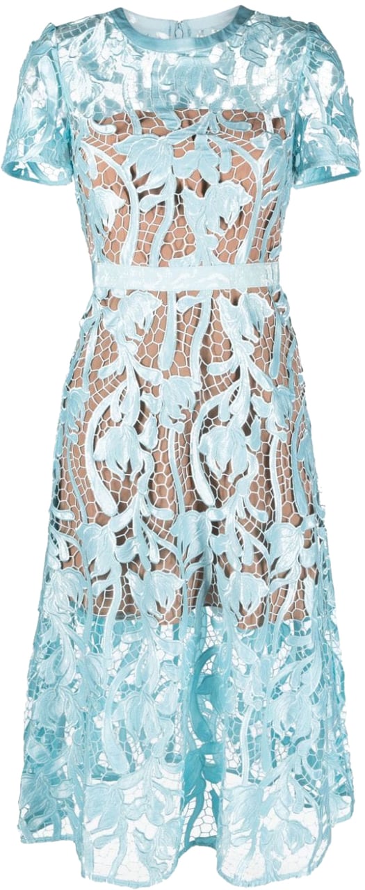 Self-Portrait Dresses Clear Blue Blauw