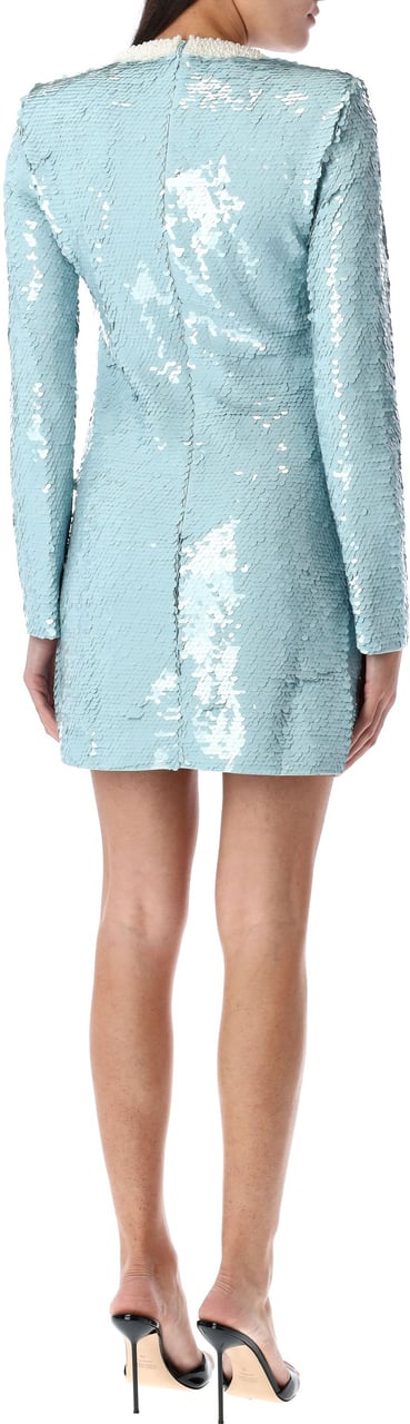 Self-Portrait Seuini Mini Dress Blue Blauw