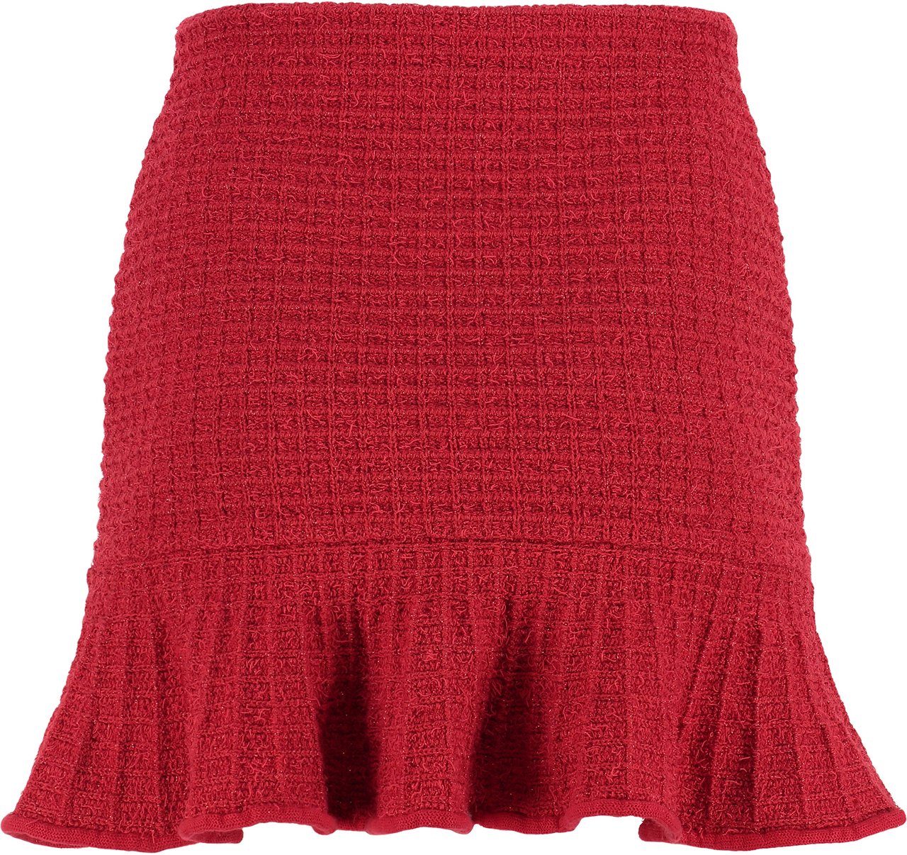 Self-Portrait Knitted mini skirt Rood