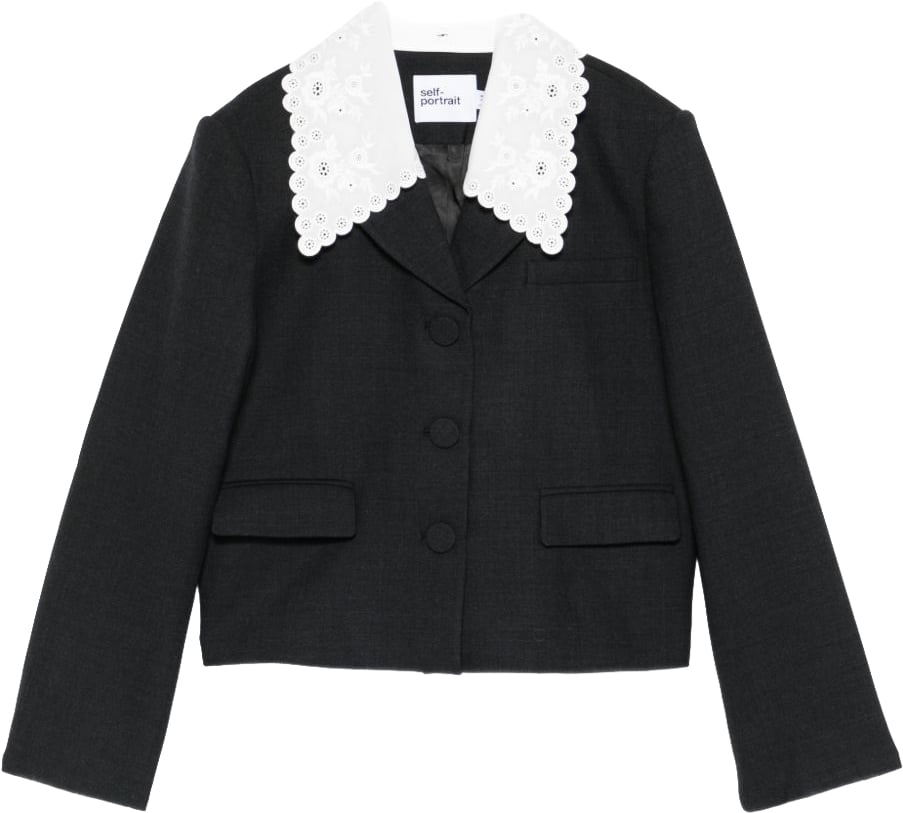 Self-Portrait Jackets Grigio Donkergrijs