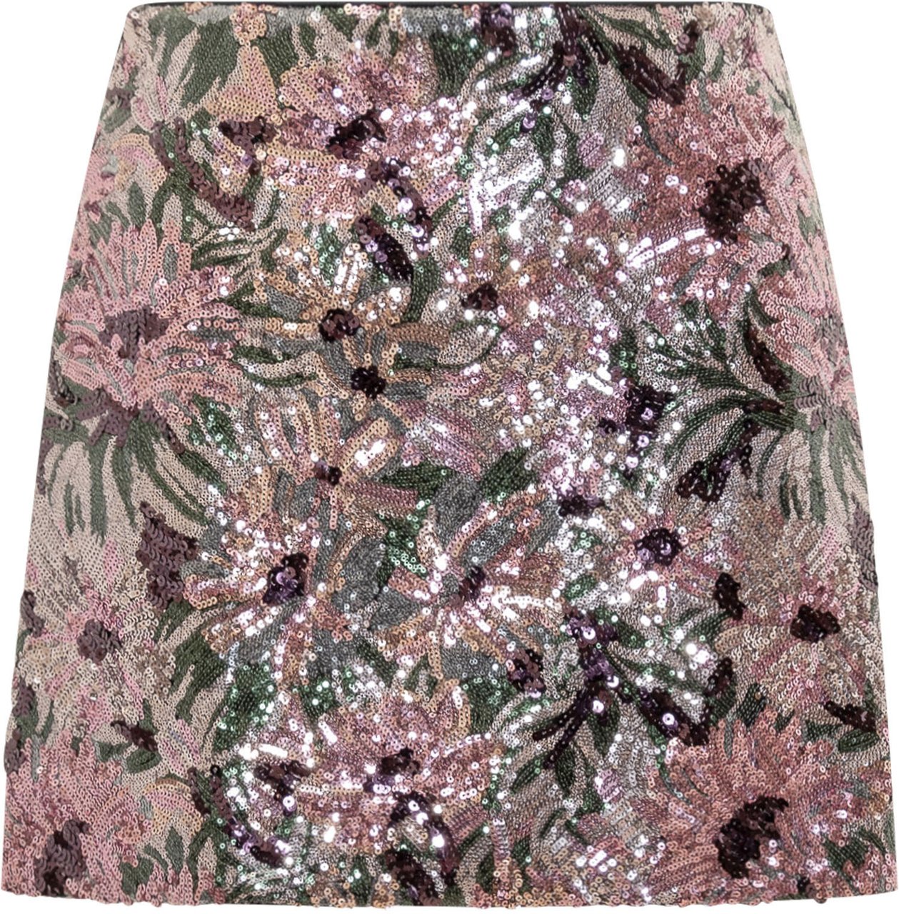 Self-Portrait Gonna Mini con Ricamo Floreale Roze