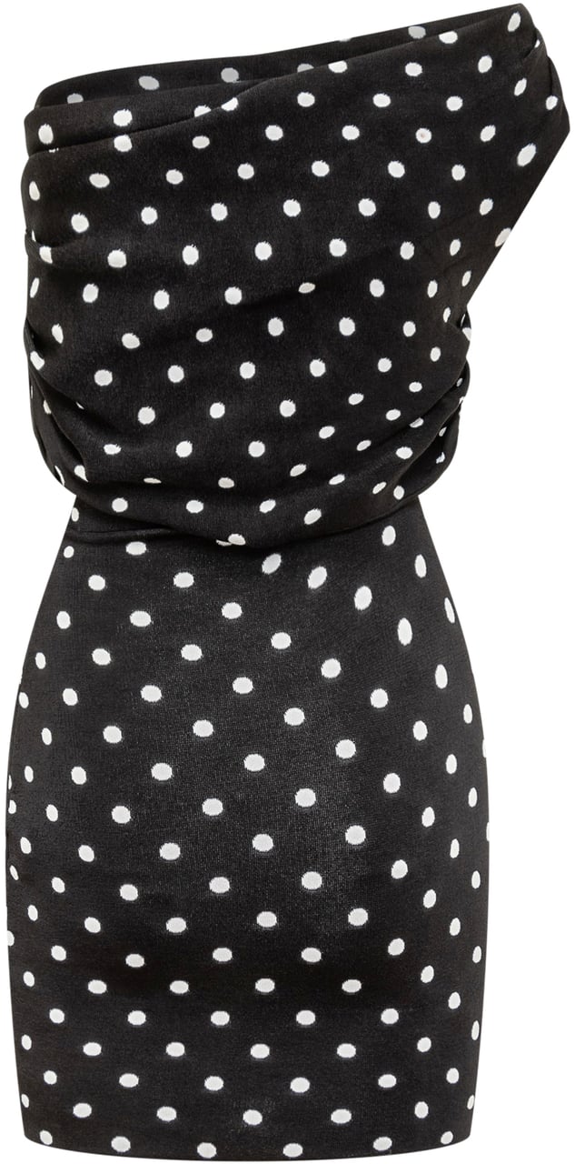 Self-Portrait Abito Mini Drappeggiato Zwart