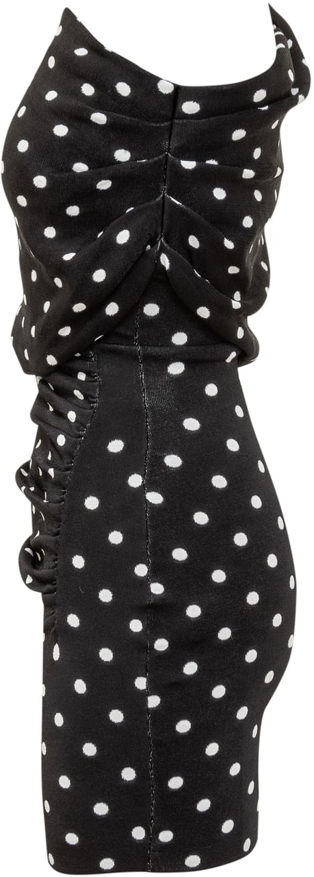 Self-Portrait Abito Mini Drappeggiato Zwart