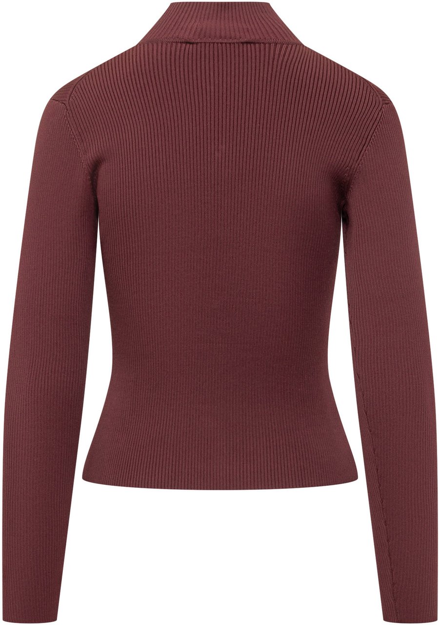 Self-Portrait Top Lavorato Con Cut-Out Bruin