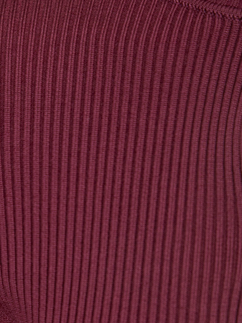 SELF-PORTRAIT BURGUNDY KEYHOLE KNIT TOP Paars