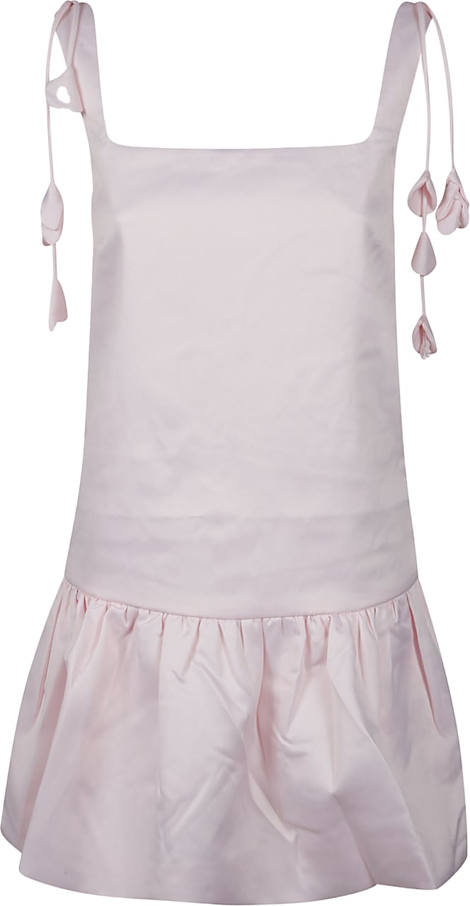 Self-Portrait Flower Taffeta Mini Dress Pink Roze