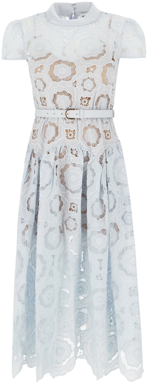 Self-Portrait Self Portrait Pastel light blue laces dress Lichtblauw