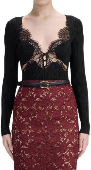 Self-Portrait Top Black Zwart