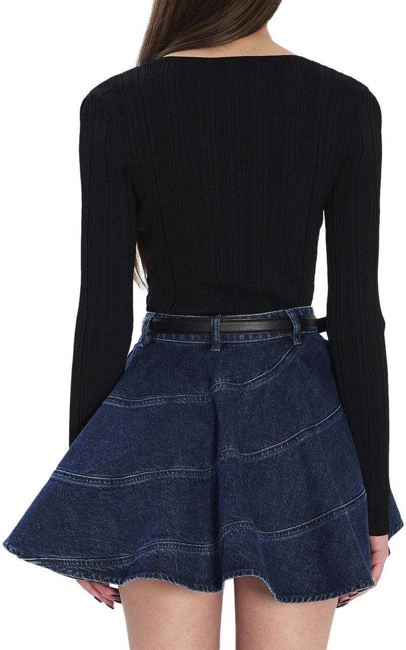 Self-Portrait Top Black Zwart