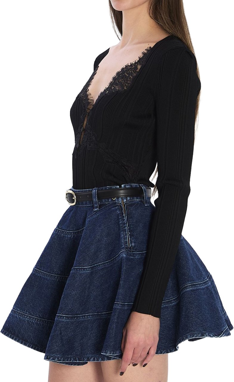 Self-Portrait Top Black Zwart