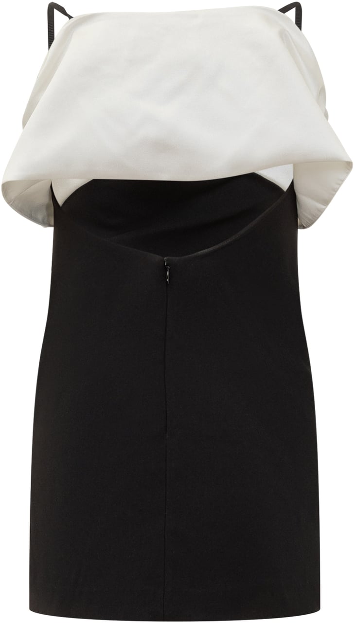 Self-Portrait Abito Corto Con Fiore Zwart