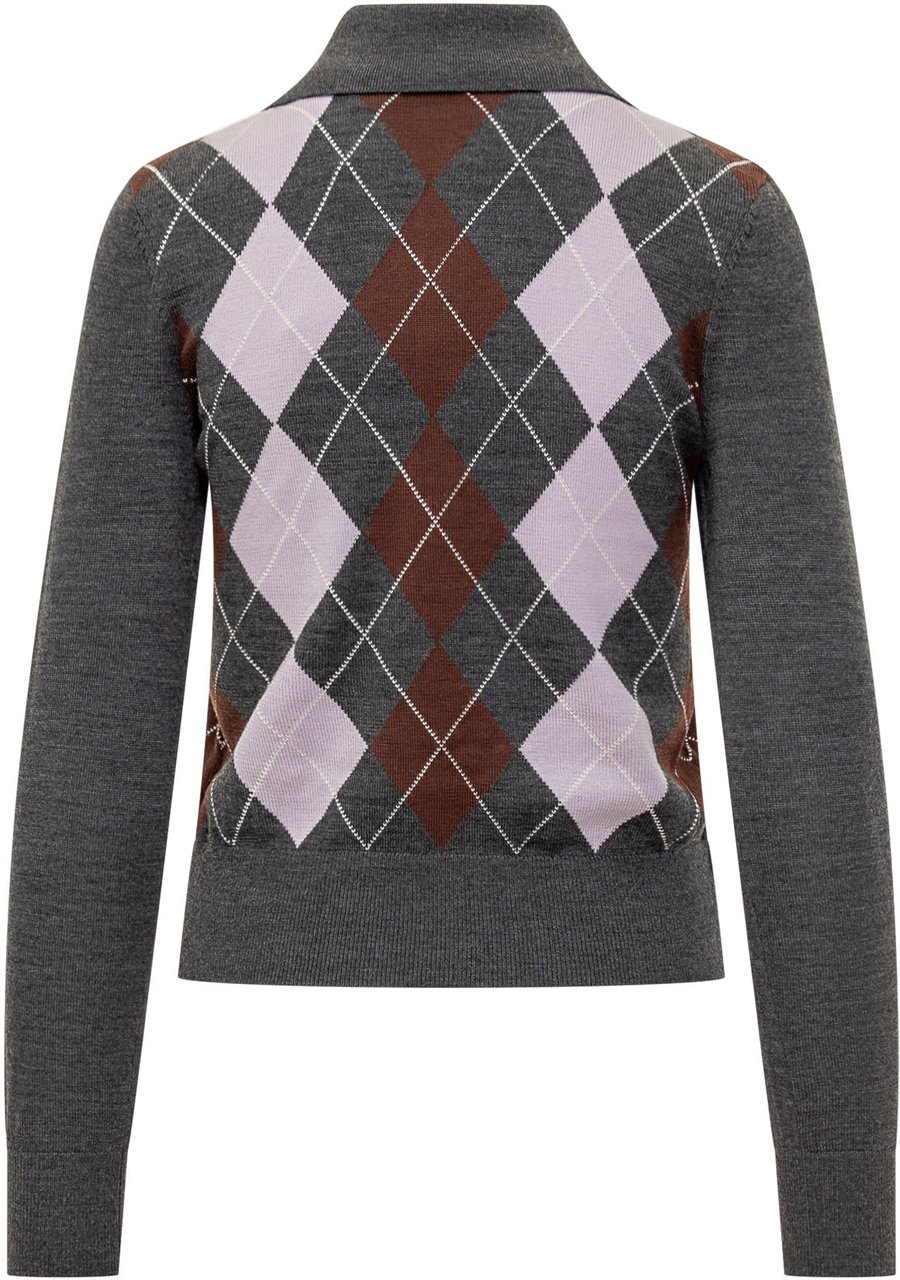 Self-Portrait Lightweight Jumper Donkergrijs