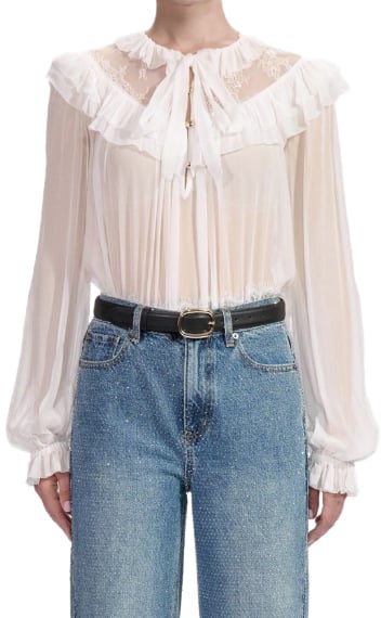 Self-Portrait Shirts White Wit