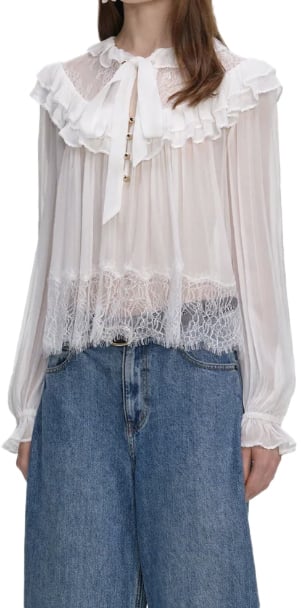 Self-Portrait Shirts White Wit