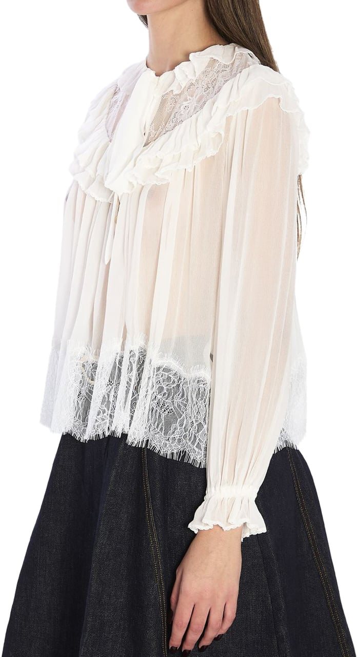 Self-Portrait Shirts White Wit