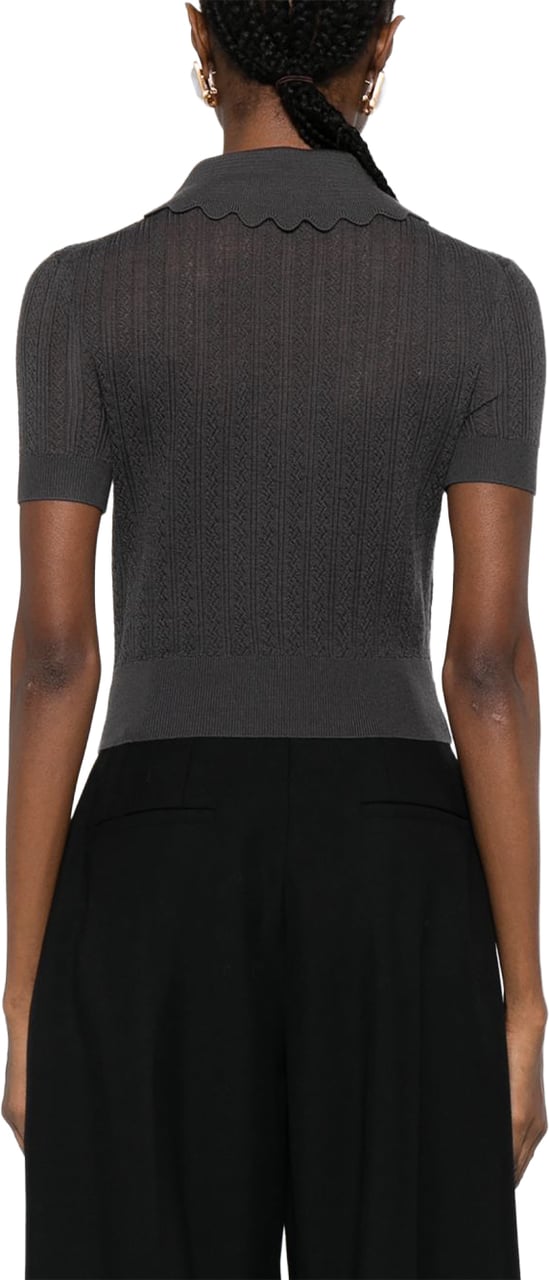 Self-Portrait T-Shirts And Polos Grigio Grijs