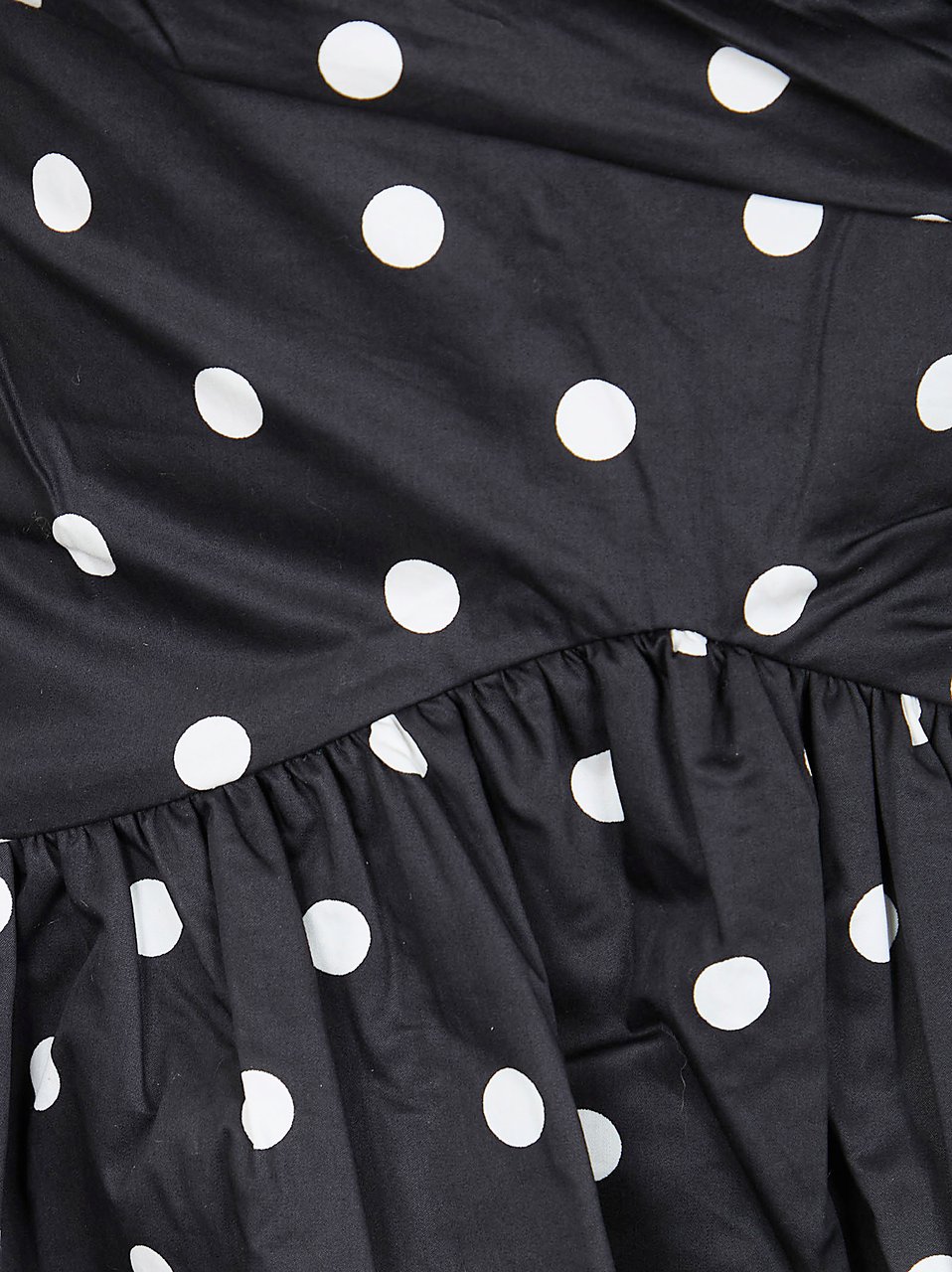 Self-Portrait SELF-PORTRAIT BLACK POLKA DOT COTTON MINI DRESS Zwart