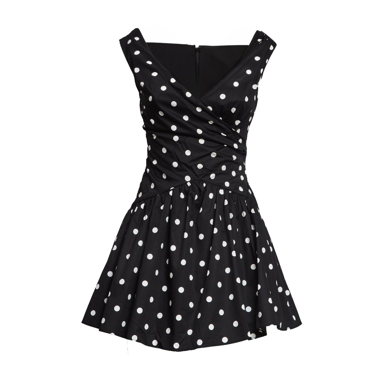 Self-Portrait Black Polka Dot Mini Dress Zwart