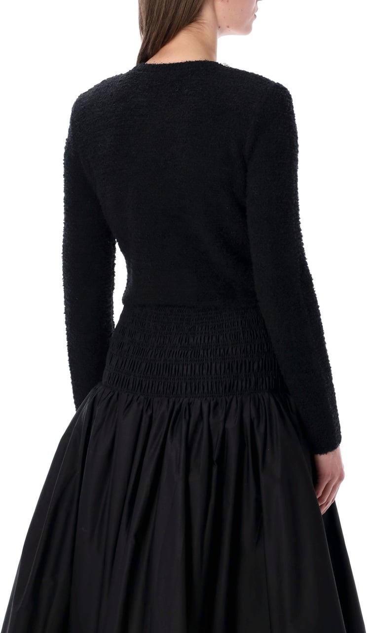 Self-Portrait Self-Portrait black crystal trim cardigan Zwart