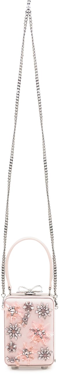 Self-Portrait Borsa Micro Con Applicazioni Floreali Roze