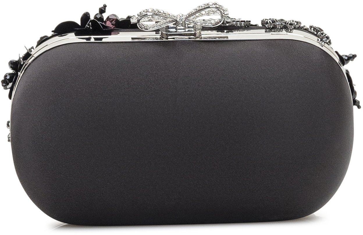 Self-Portrait Pochette con Applicazioni Floreali Zwart