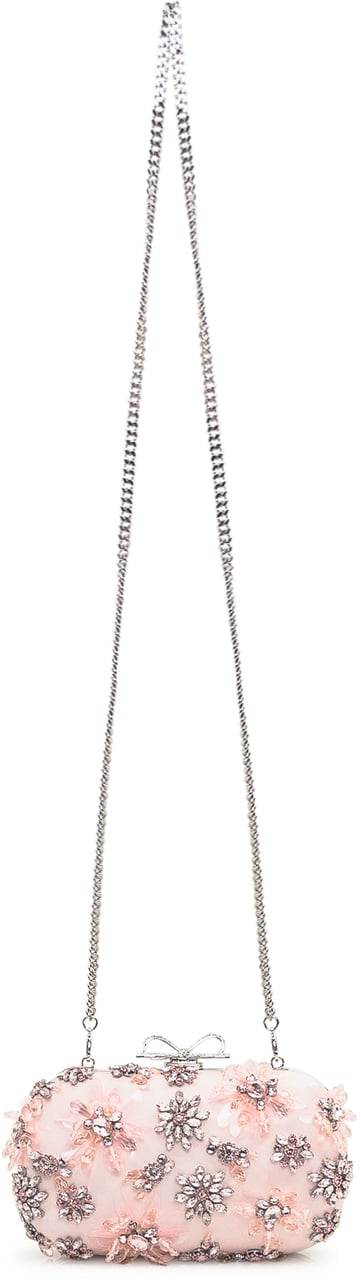 Self-Portrait Pochette con Applicazioni Floreali Roze