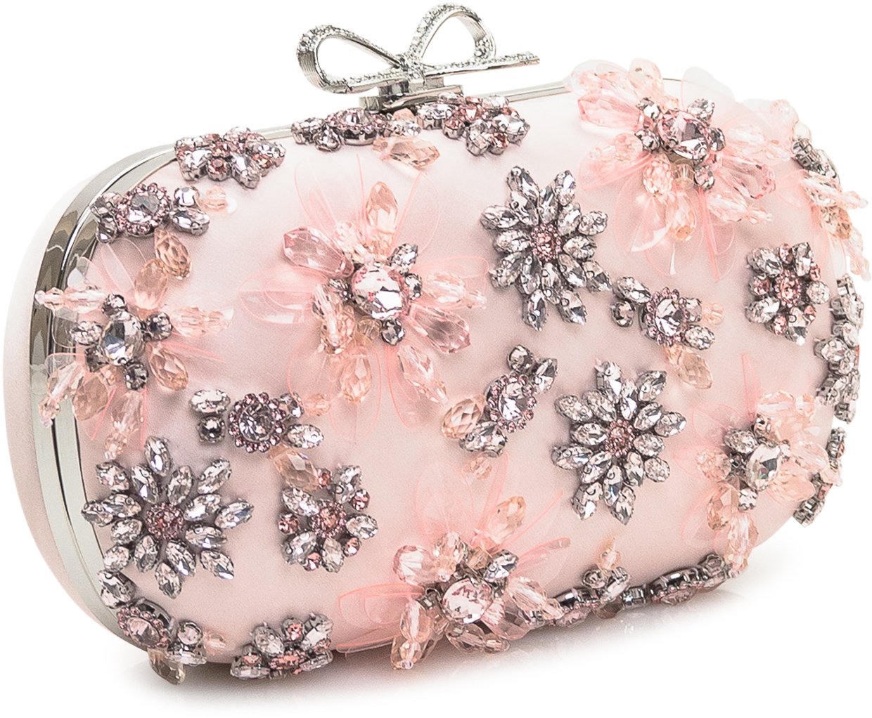 Self-Portrait Pochette con Applicazioni Floreali Roze