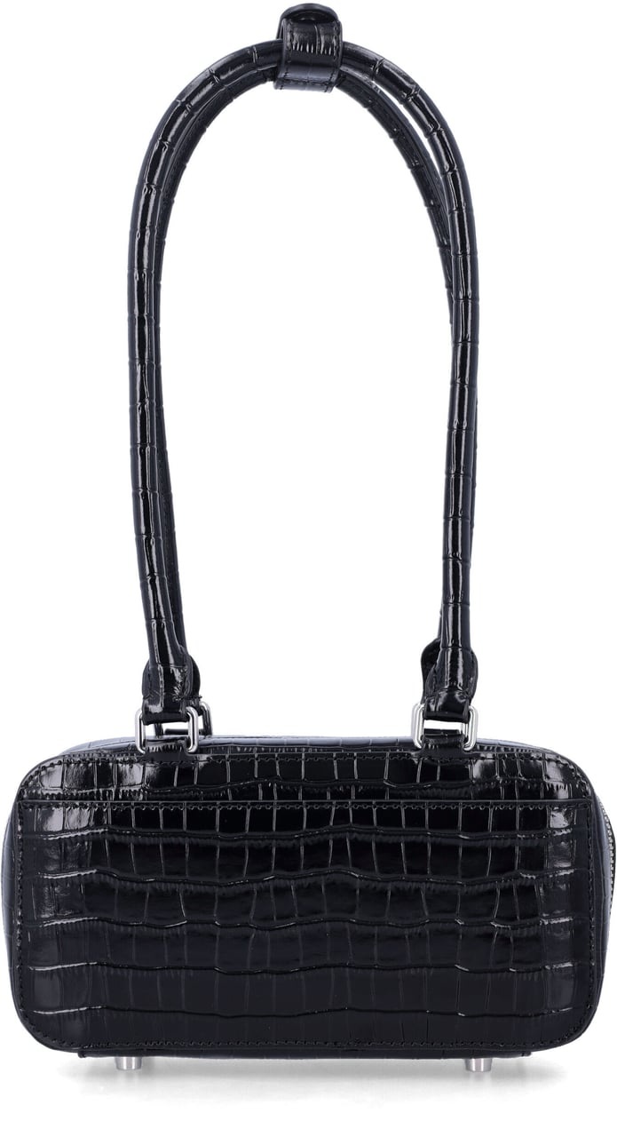 Self-Portrait Self-Portrait black croc mini bag Zwart