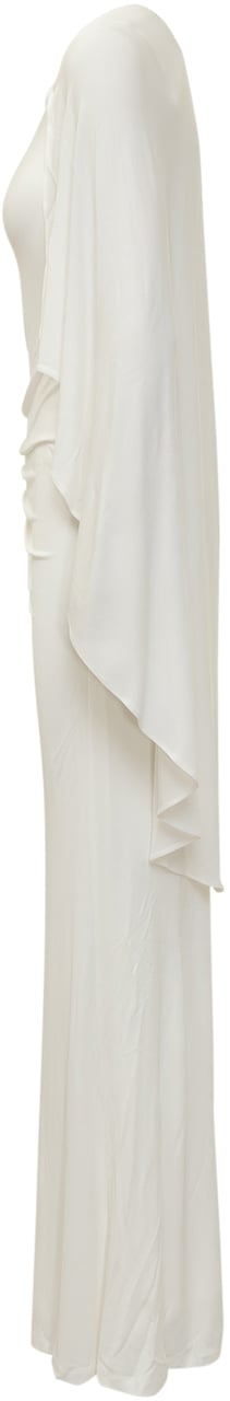 Self-Portrait Abito Lungo Drappeggiato Wit