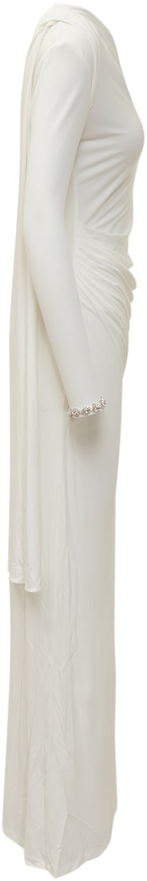 Self-Portrait Abito Lungo Drappeggiato Wit