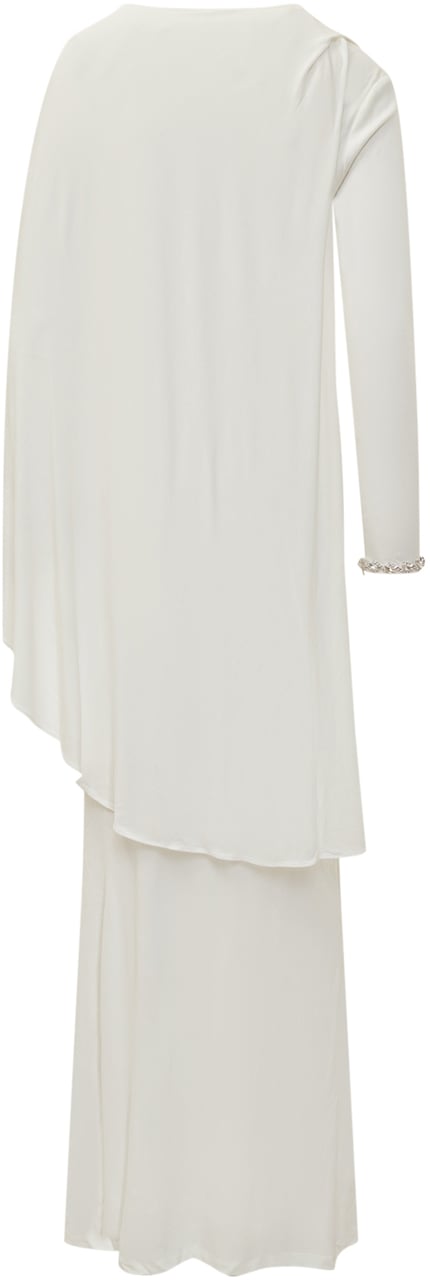Self-Portrait Abito Lungo Drappeggiato Wit