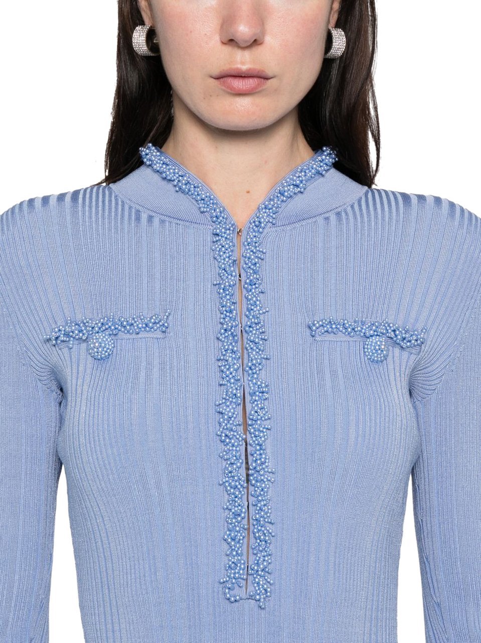 Self-Portrait Dresses Clear Blue Blauw