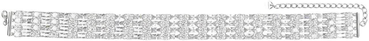 Self-Portrait Crystal Chocker Argento Zilver