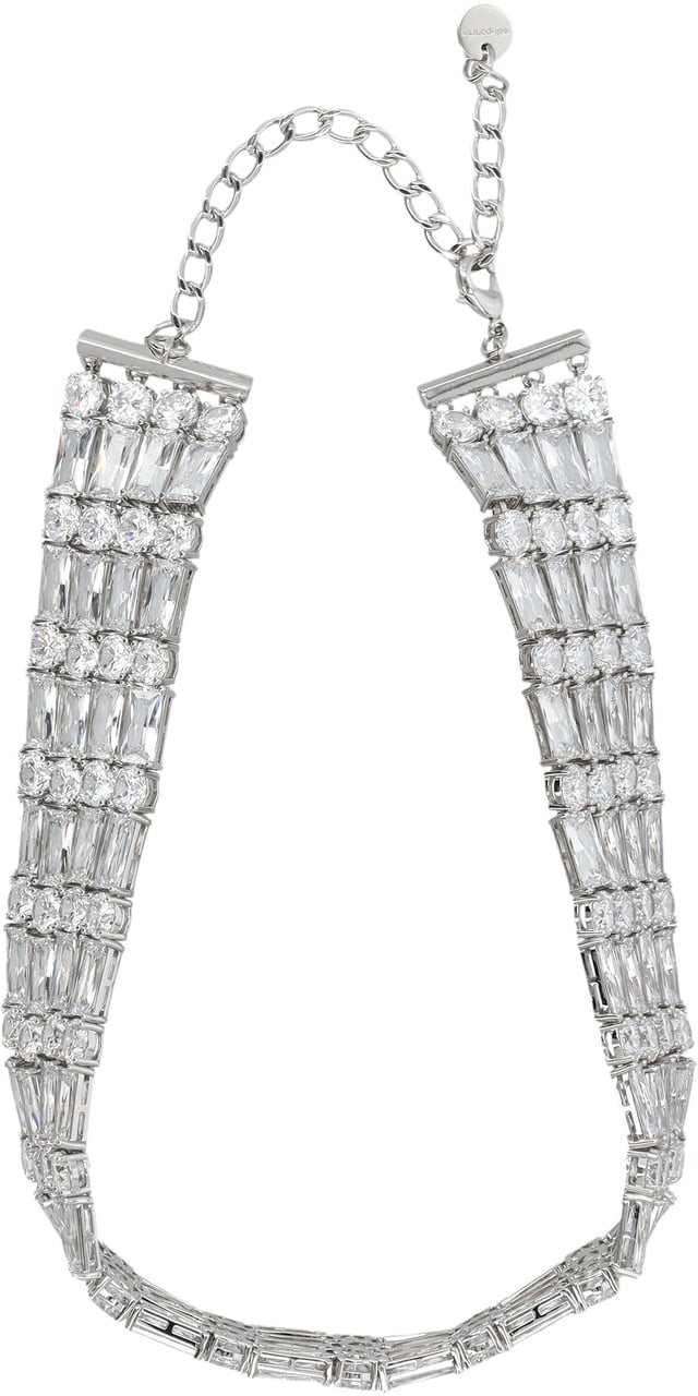 Self-Portrait Crystal Chocker Argento Zilver