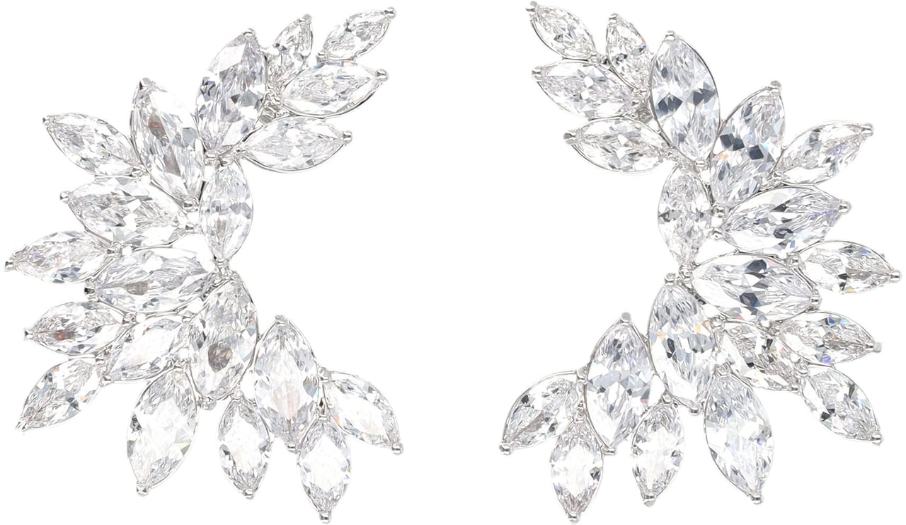 Self-Portrait Crystal Cuff Earring Argento Zilver